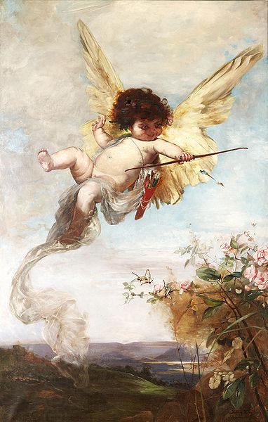 Julius Kronberg Cupid with a Bow